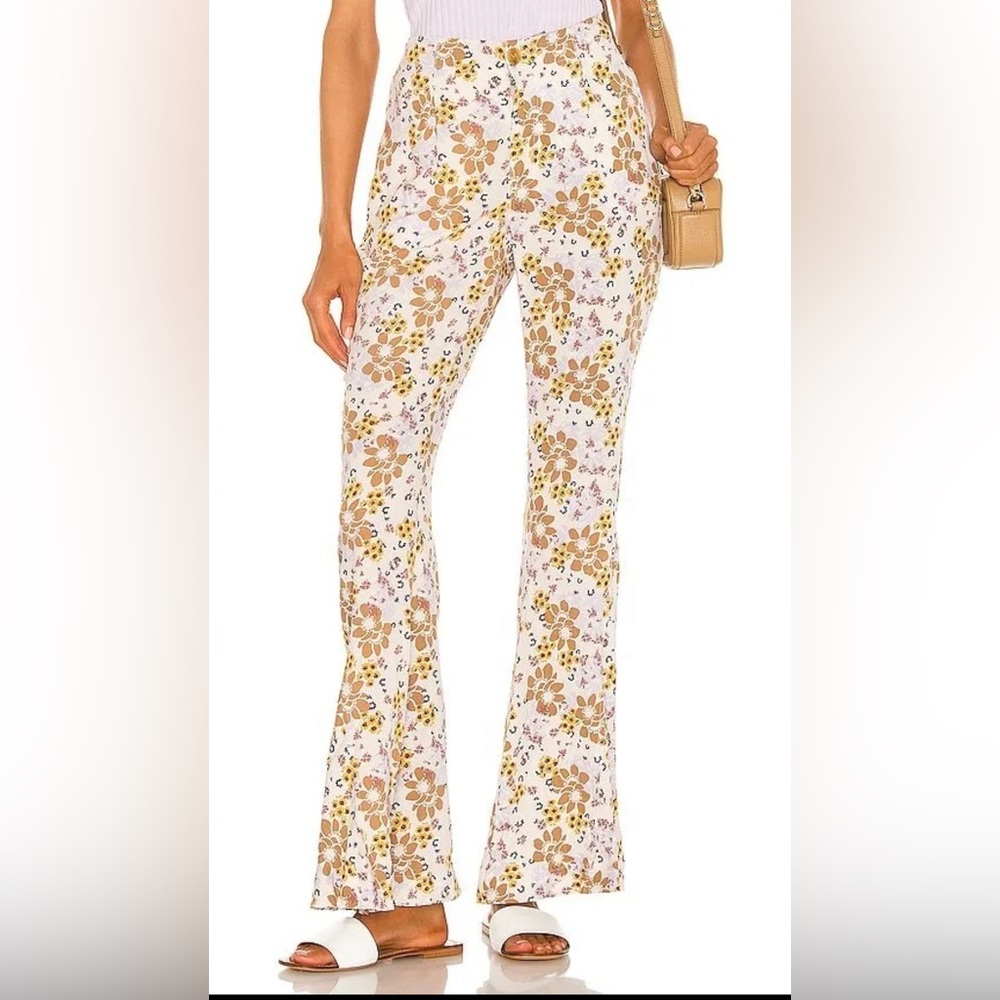 FREE PEOPLE FLARE LEG TROUSER POCKETS SIZE SMALL Excellent Pre-Owned Condition